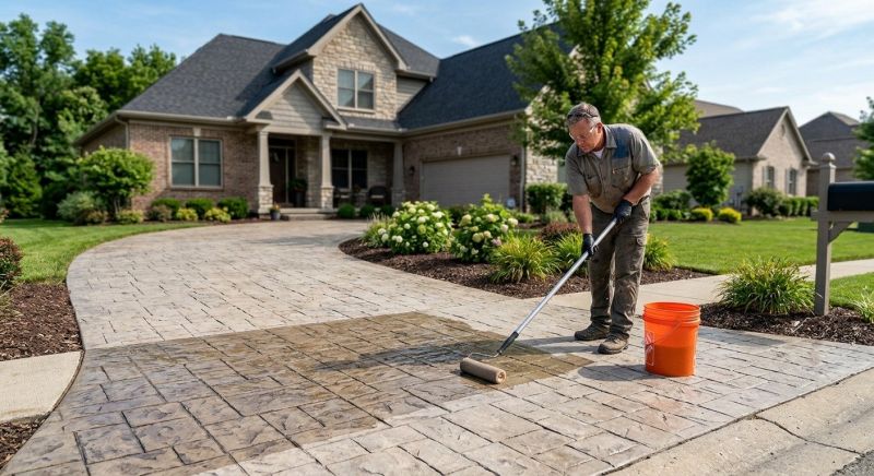 Stamped Concrete Sealing in Renton, WA