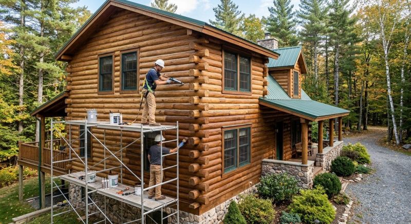 Log Home Weatherproofing in Bellevue, WA