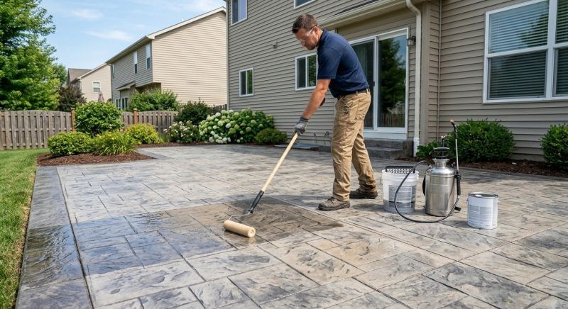 Stamped Concrete Sealing in Redmond, WA